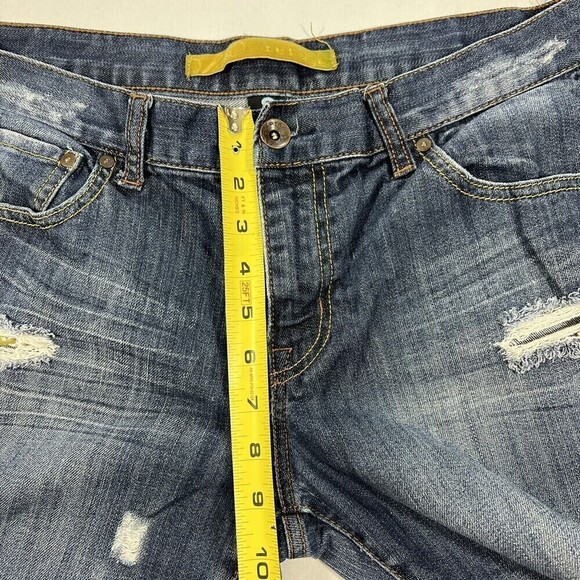 Refuge Straight Distressed Ankle Crop Denim Jeans 2B-3623B‎ Size 9 - Picture 11 of 12